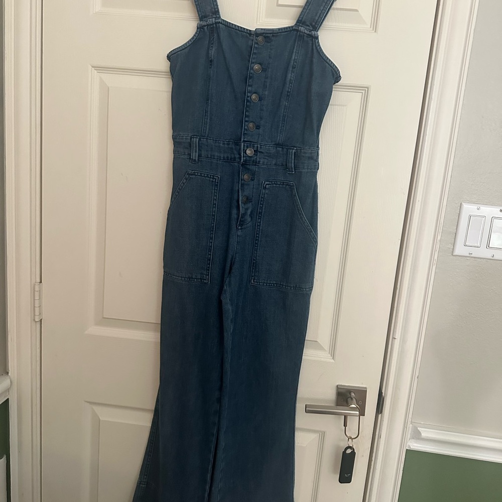 Aerie Light Blue Denim Jumpsuit